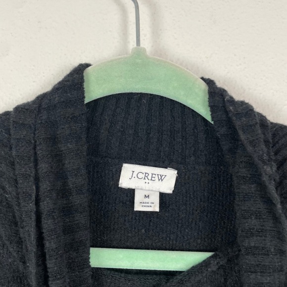 J. Crew Black Turtleneck Sweater Puff Sleeve Ribbed Knit Women's M - Picture 3 of 7